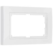 WL03-Frame-01-DBL-white/Рамка для двойной розетки (белый, basic)