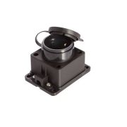 Розетка с крышкой 1м (каучук)16А 220В IP44 АБК-СИЛА