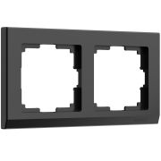 WL04-Frame-02-black /Рамка на 2 поста (черный)