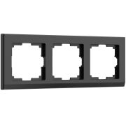 WL04-Frame-03-black / Рамка на 3  поста (черный)