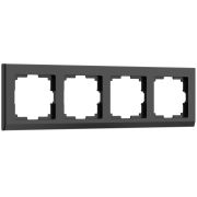 WL04-Frame-04-black / Рамка на 4 поста (черный)