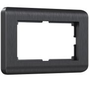 WL12-Frame-01-DBL / Рамка для двойной розетки (графит)