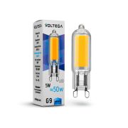 Светодиодная филаментная лампа капсула Voltega 220V G9 5W (соответствует 50 Вт) 420Lm 4000K (нейтрал