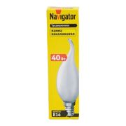 Лампа накаливания Navigator Е14 40Вт матовая свеча