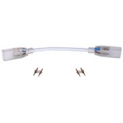 Соединитель гибкий для LED лента-лента 2-х конт с разъемами IP68 14x7 Ecola strip 220V connector