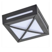 Светильник Квадрат накладной IP65 матовый с решеткой металл. Ecola 1*GX53 LED 3083W