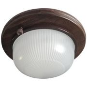 Светильник Круг накладной IP65 дерево Орех 1*GX53 матовый 220х84 Ecola GX53 LED НБО-03-60-021 УХЛ4