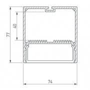 Подвесной алюминиевый профиль GS.7477 V2.0 (без экрана)