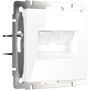 WL01-RJ45+RJ45 / Розетка двойная Ethernet RJ-45 (белая)