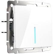 WL01-SW-1G-2W-LED / Выключатель одноклавишный проходной с подсветкой (белый)