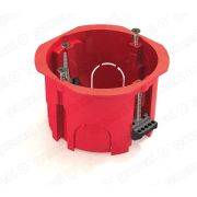 Коробка установочная 68х45 пласт лапки (гипс) красная