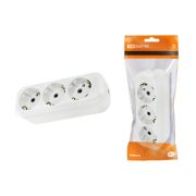 Колодка розеточная 3-м О/У  С/З 16А  250В IP20