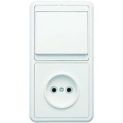 Блок БКВР-037 Бэлла (1-кл. выкл. + розетка) Кунцево 5815
