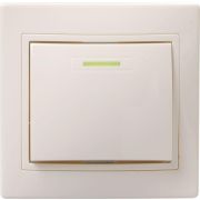 Выключатель 1-кл. СП Кварта 10А IP20 ВС10-1-1-ККм с индикацией крем. GENERICA EVK11-K33-10-DM