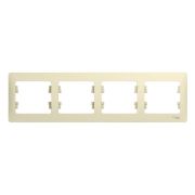 Рамка 4-м Glossa горизонт. беж. SE GSL000204