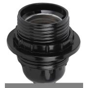 Патрон E27 с кольцом бакелит черн. (х50) (50/200/4800) Эра Б0044084