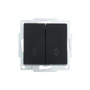 Переключатель проходной 2-кл. СП Vesna механизм черн. бархат LEZARD 742-4288-106