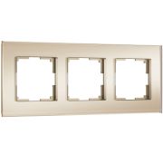 Рамка из стекла на 3 поста Senso шампань soft-touch W0033111