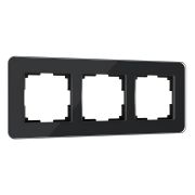 Рамка из стекла на 3 поста Elite черный W0032448