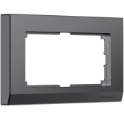 Рамка из поликарбоната для двойной розетки Stark графит матовый W0081864