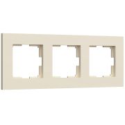 Рамка из поликарбоната на 3 поста Slab айвори софт W0032962