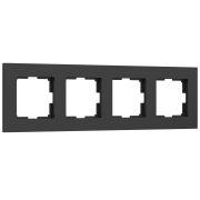 Рамка из поликарбоната на 4 поста Slab черный софт W0042908