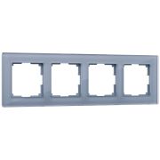 Рамка из стекла на 4 поста Favorit серый W0041115