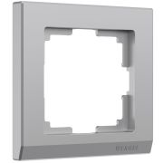 Рамка из пластика на 1 пост Stark серебряный W0011806