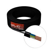 Кабель ВВГ-Пнг(A)-LS 3х1,5 черный, плоский (бухта 100м) (М 1-100) ULC
