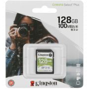 Карта памяти Kingston Canvas Select Plus SDXC 128 ГБ, UHS  Class 10, адаптер