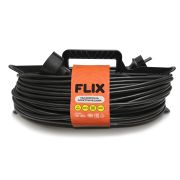 Удлинитель-шнур морозостойкий на рамке FLIX с/з КГТТ 3х1,5 черный 25А 30м