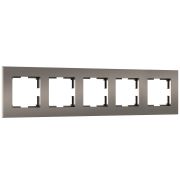 Рамка из поликарбоната на 5 постов Slab бронза софт W0052963