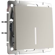 Выключатель одноклавишный с подсветкой (дымчатый) W1210104