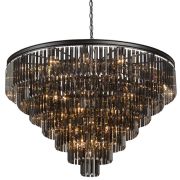 Большая Многоярусная Люстра Odeon Smok Glass 7-Tier Стекло Смок Диаметр 118 См By Imperiumloft