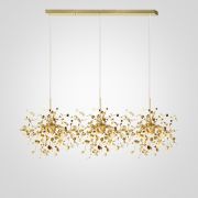 Подвесная Люстра Tezani Argent Suspension Linear Gold 3 L110 By Imperiumloft
