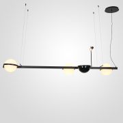 Реечный Подвесной Светильник Palma Wall Lamp 3 Шара + 1 Вазон Горизонтальная By Imperiumloft