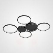 Потолочный Светильник Twine 5 Rings Black By Imperiumloft