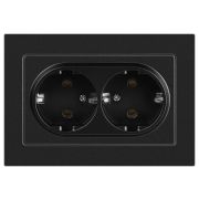 Розетка 2-м СП Accent 6-205-05 16А IP20 250В 2P+E Schuko AL/CU антрацит Intro Б0063494