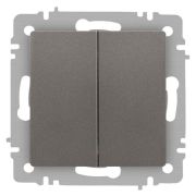 Выключатель 2-кл. СП Accent 6-104-09 10А IP20 250В AL/CU титан Intro Б0063499