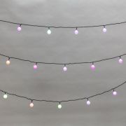 Гирлянда светодиодная «Шарики» 5м d25мм 25LED RGB ПВХ темн. зел. Neon-Night 303-550