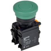Кнопка «Грибок» d22мм 1НО+1НЗ MASTER с фиксацией зел. IEK MI-BG60-11M-3-21-K06