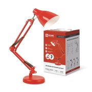 Светильник настольный под лампу на основании + струбцина СНО 17К 60Вт E27 230В КРАСНЫЙ IN HOME