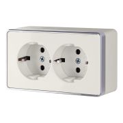 Розетка двойная с заземлением Gallant слоновая кость W5072103