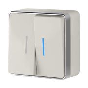 Выключатель двухклавишный с подсветкой Gallant слоновая кость W5020103