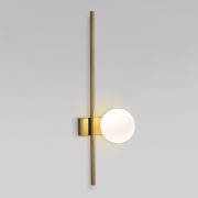 Настенный светильник с матовым плафоном 503052 латунь