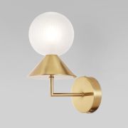 Настенный светильник в цвете латунь с фактурным плафоном 302002