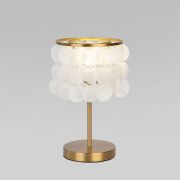 Настольный светильник с перламутром 208101 латунь/перламутр