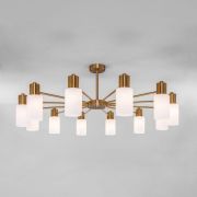 Умная потолочная люстра со стеклянными плафонами 70160/12 латунь