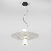 Подвесной светильник с акриловым и стекляными плафонами 40029/1 LED/ белый