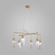 Умная подвесная люстра с хрусталем 60163/6 латунь